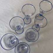 Set of 7 Paco Rabanne stemmed glasses