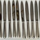 12 silver-plated metal knives