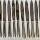 12 silver-plated metal knives