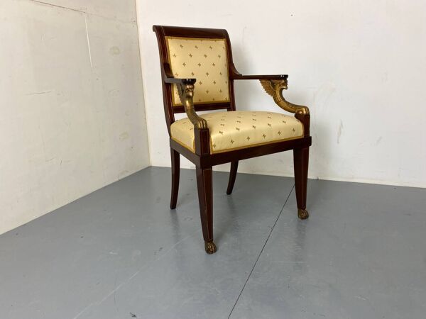 Fauteuil haut Empire français ancien