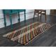 1970s Turkish Oushak Handmade Wool Cotton Brown Kilim Runner 81x172