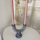 Candelabra candlestick candlestick 2 candles in fat lava style ceramic