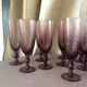 Suite de 12 flûtes a champagne violet en cristal d'hartzwiller