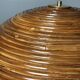 Midcentury pencil reed rattan bamboo and brass table lamp, 1960s
