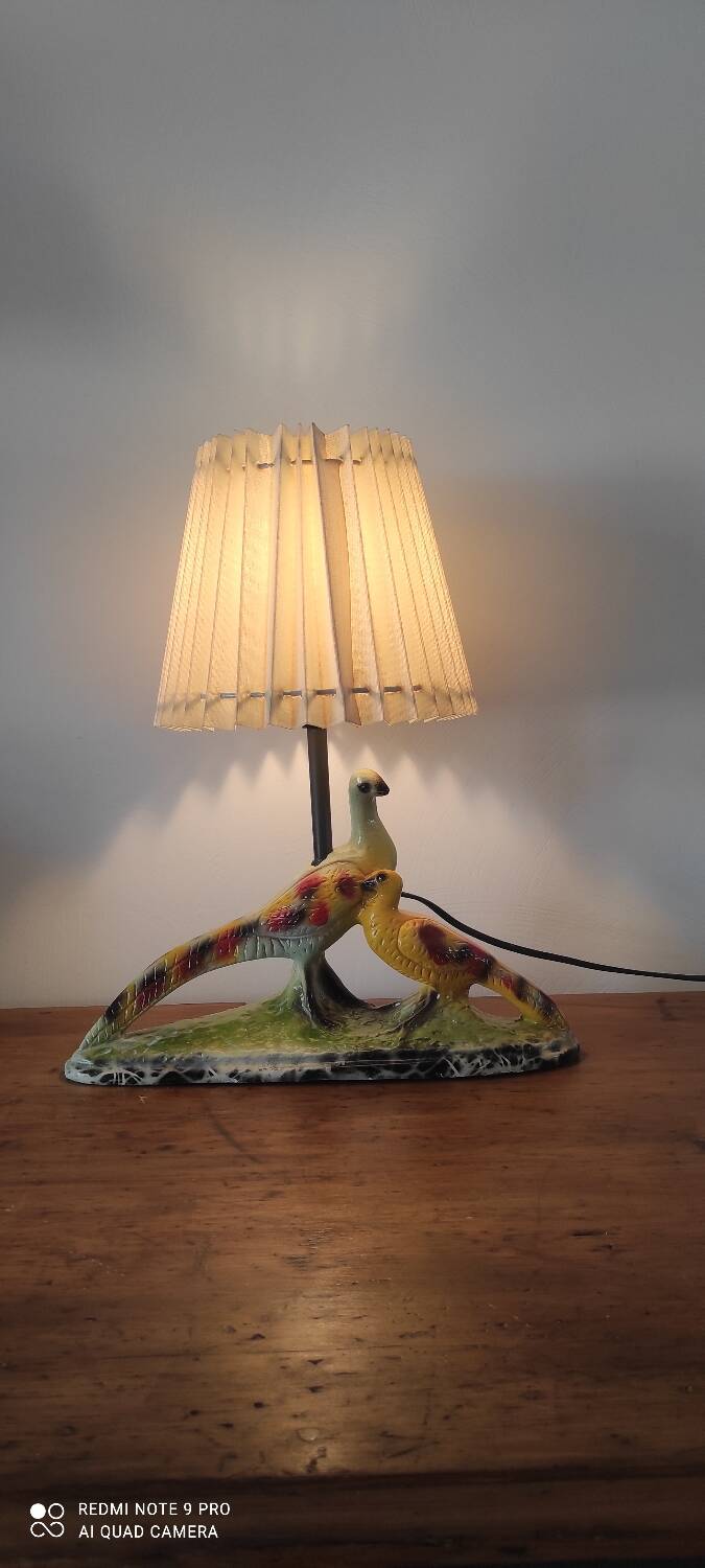 Lampe faisan Vintage