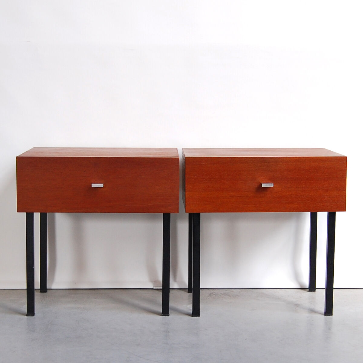 Pair of bedside tables by Pierre Guariche for Meurop