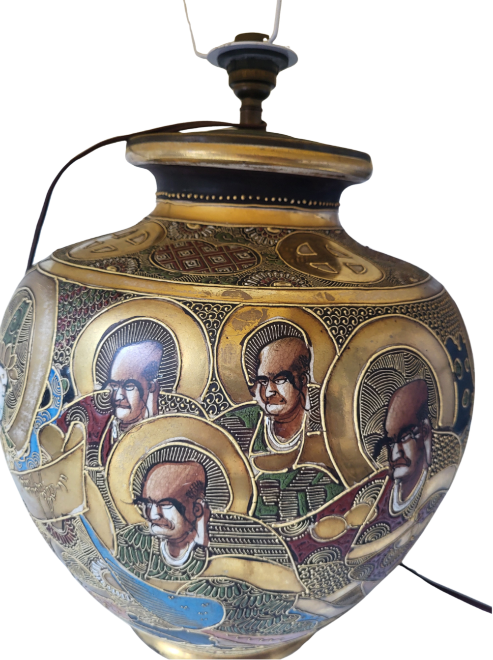 Handmade Asian style lamp in ceramic