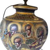 Handmade Asian style lamp in ceramic