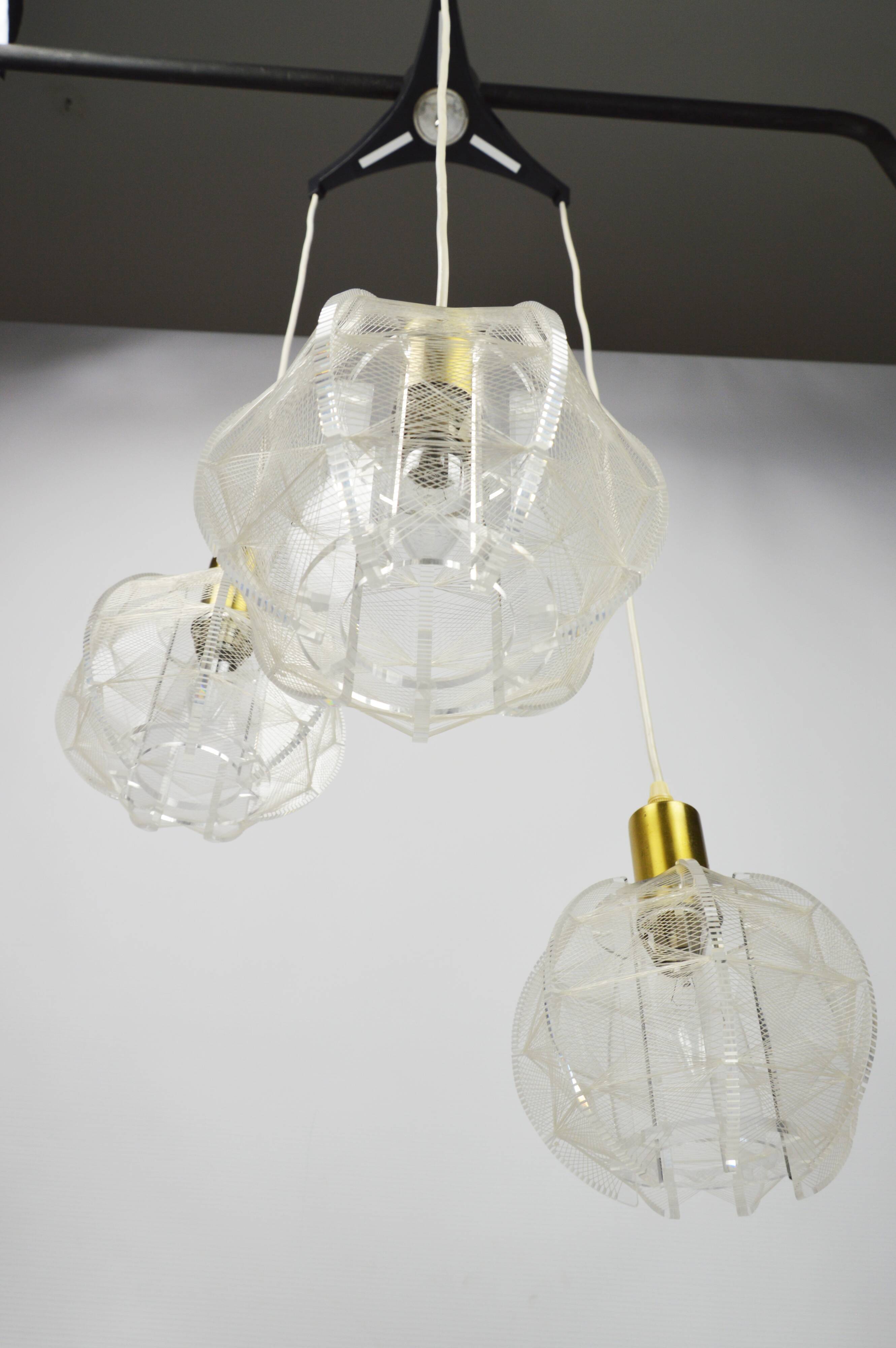 Cascade lamp, space age, 1970s