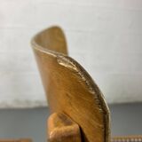 Wooden and leather chairs