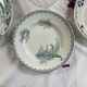 Set of 6 mismatched antique earthenware dinner plates