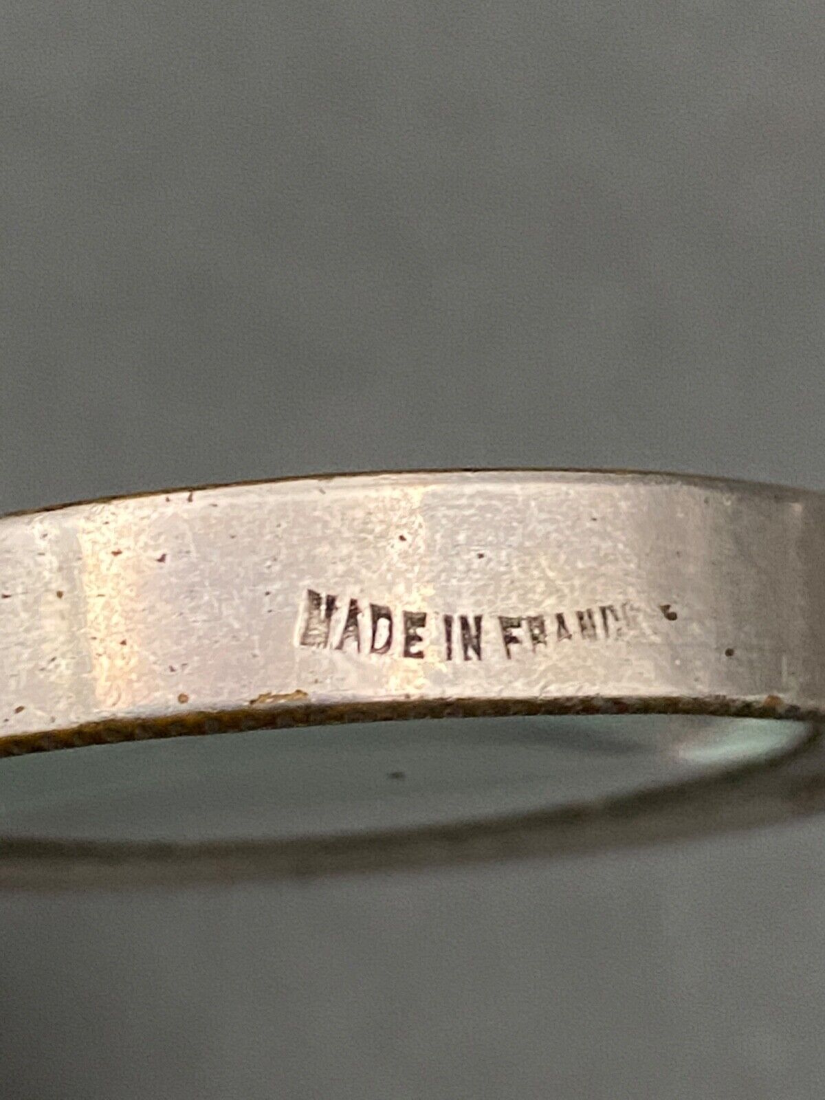 Foldable magnifying glass in silver metal 1900