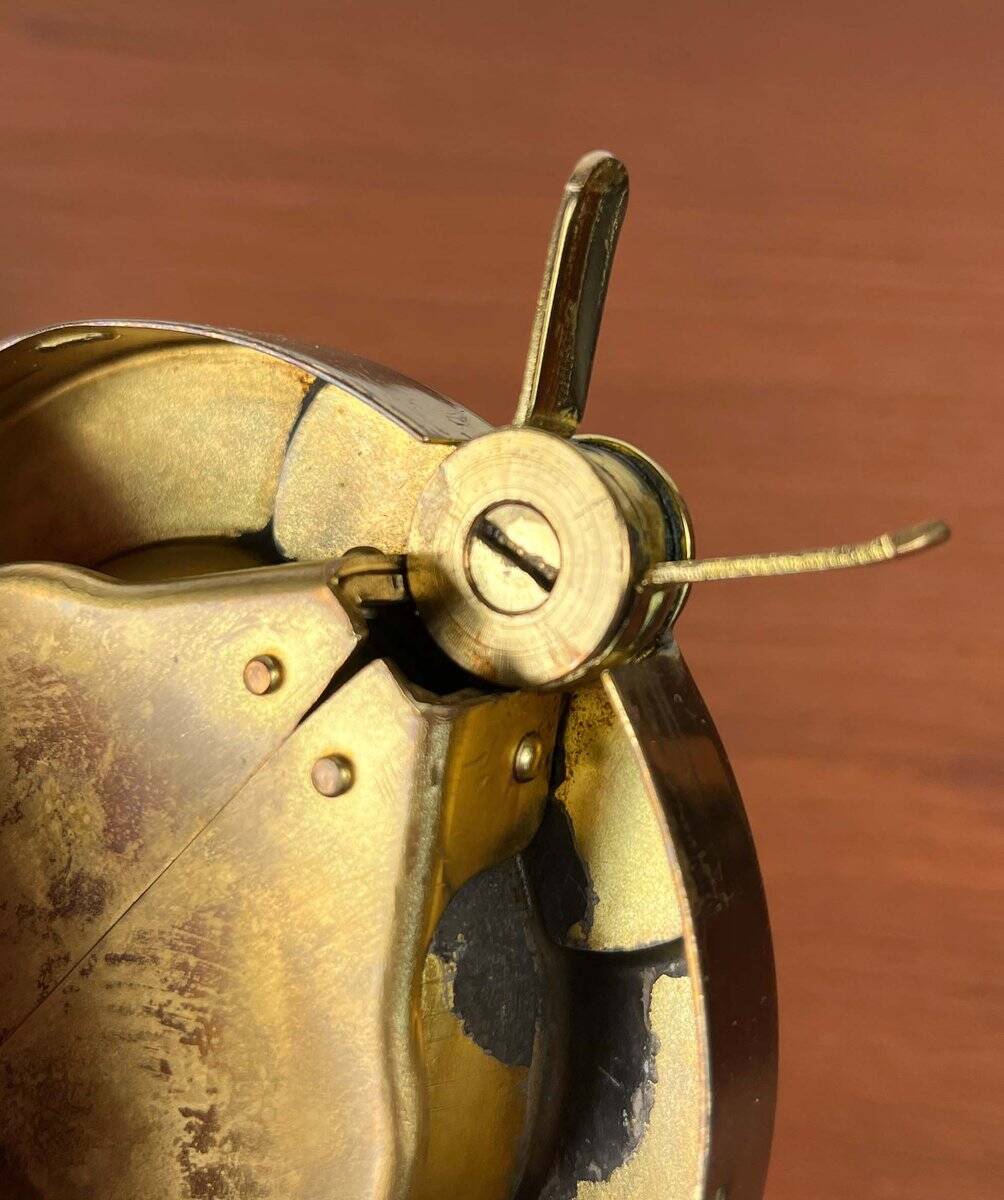 Modern vintage German metal ashtray, 1960s