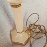 Louis Drimmer - Cream & gilded earthenware table lamp