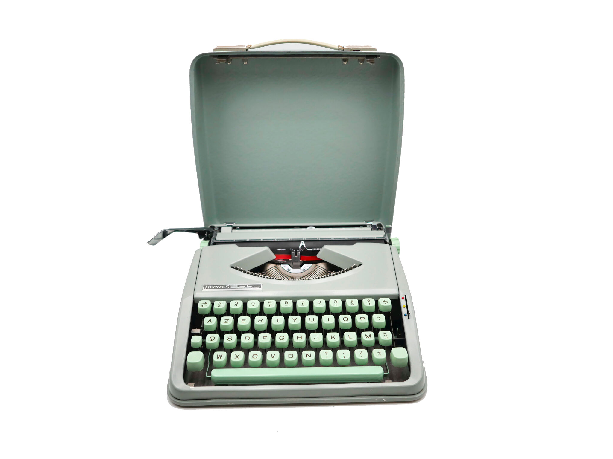 Typewriter Hermes baby green linden revised ribbon new