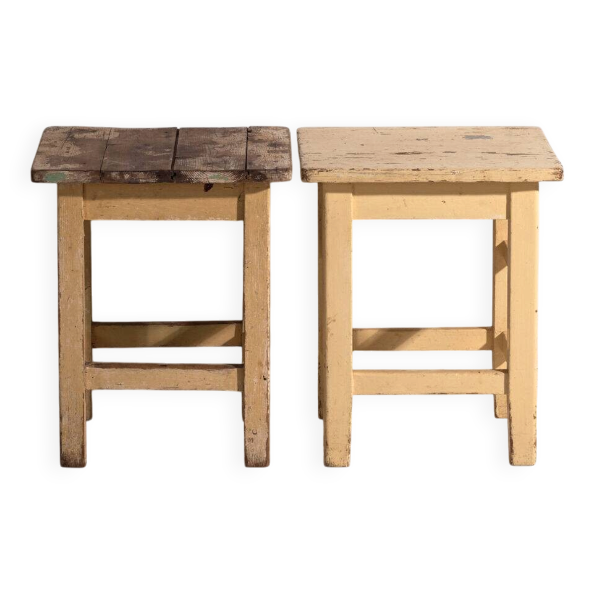 Antique pine bedside tables – Central Europe, circa 1940 #17