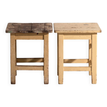 Antique pine bedside tables – Central Europe, circa 1940 #17