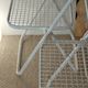 Set of 3 vintage white lacquered metal folding chairs Talin (Italy 70s)