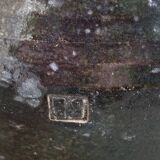 Glazed ceramic pot cover, brown, vintage 1970