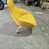 Herman Miller Naughtone Always Lounge Chair with Wooden Base