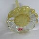 Twisted yellow art glass soliflores