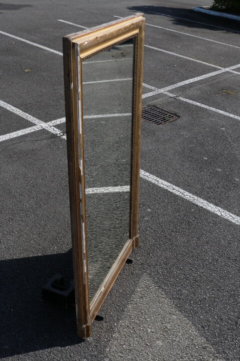 Rectangular gold mirror 161x94cm