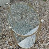 Old vintage rolling serving table