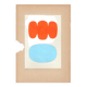 Abstract collage on old paper signed Eawy