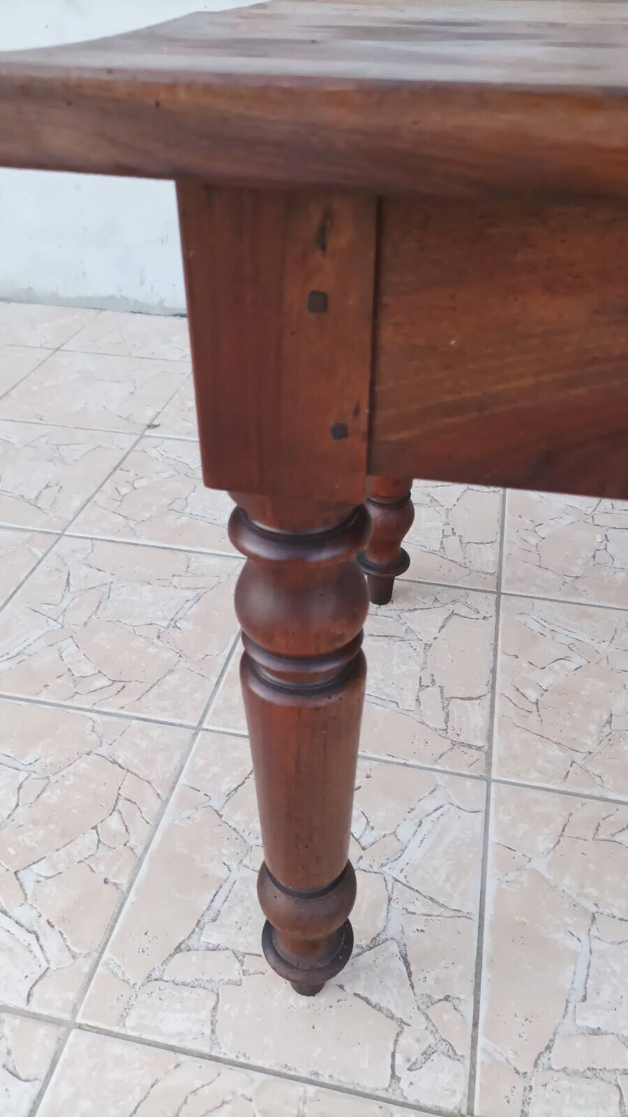 19th-century walnut table