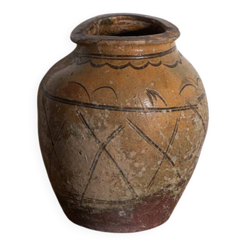 Vase ancien chinois en grès émaillé – Chine, vers 1890