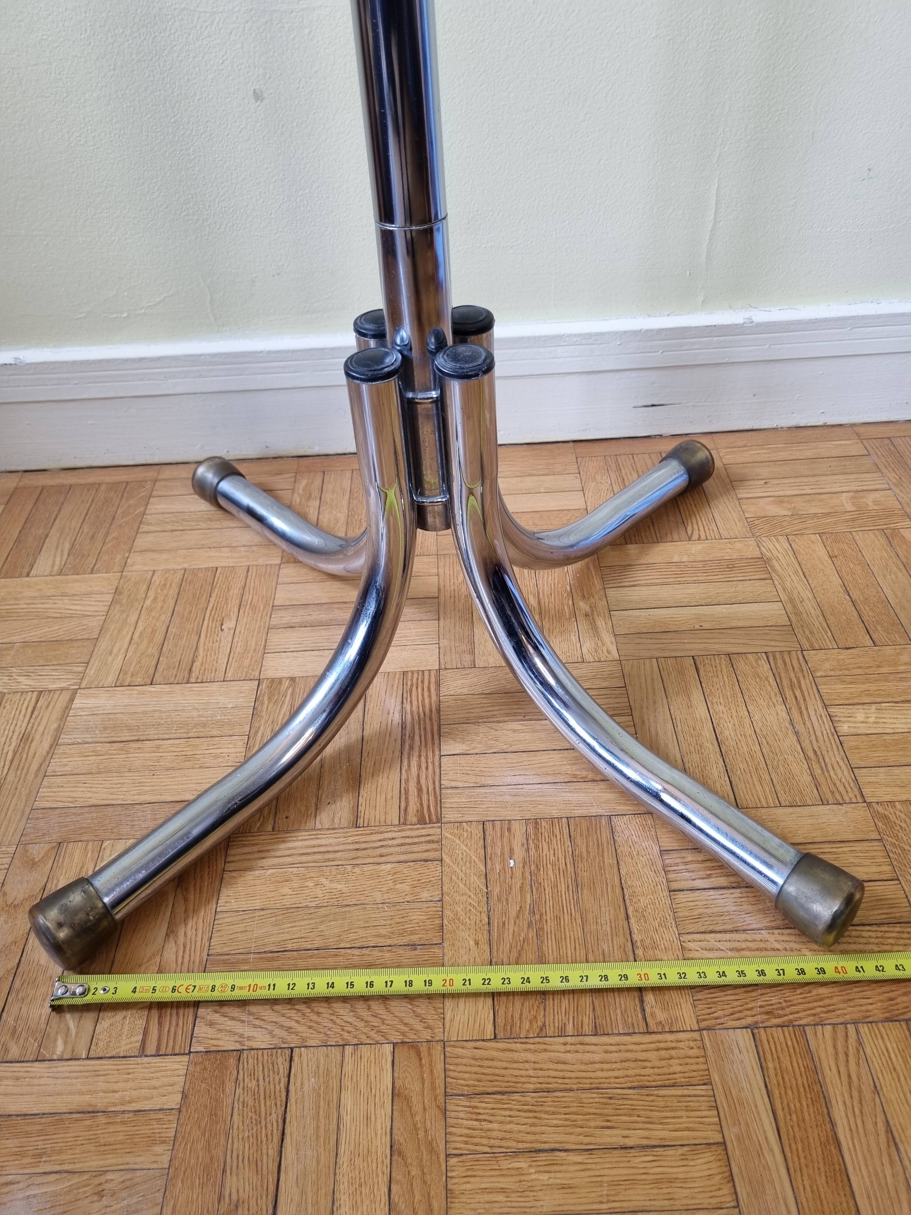 Portemanteau perroquet vintage en métal chromé, années 50-60