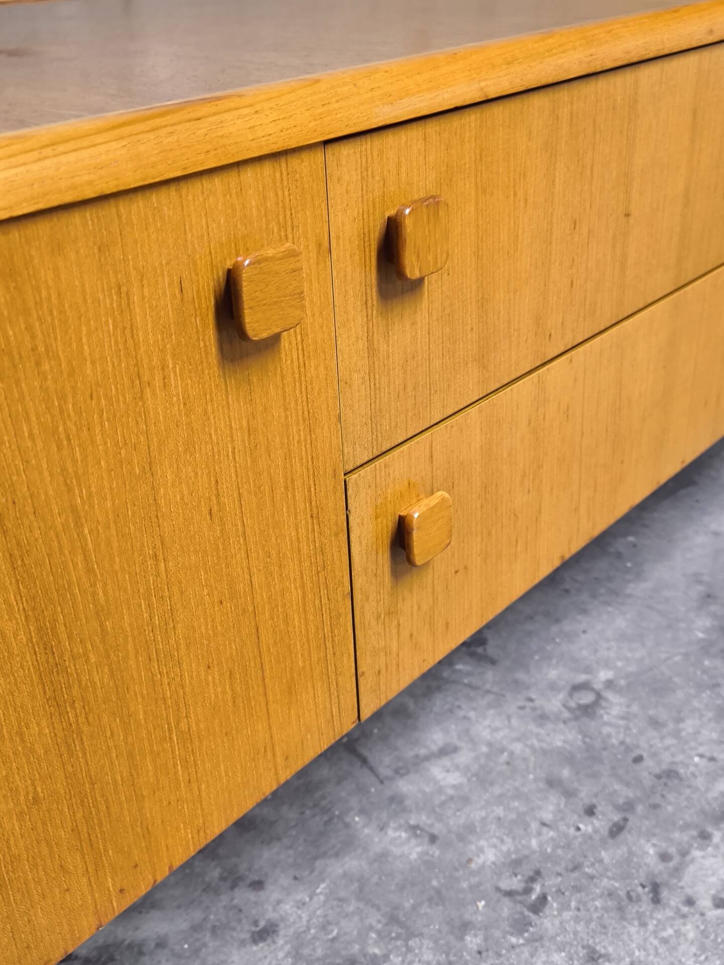 Vintage Scandinavian teak sideboard from the 1970s.
