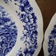 5 vintage Sarreguemines hollow plates, Castle model