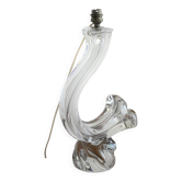 Pied de lampe de table XXL en cristal signée Daum France