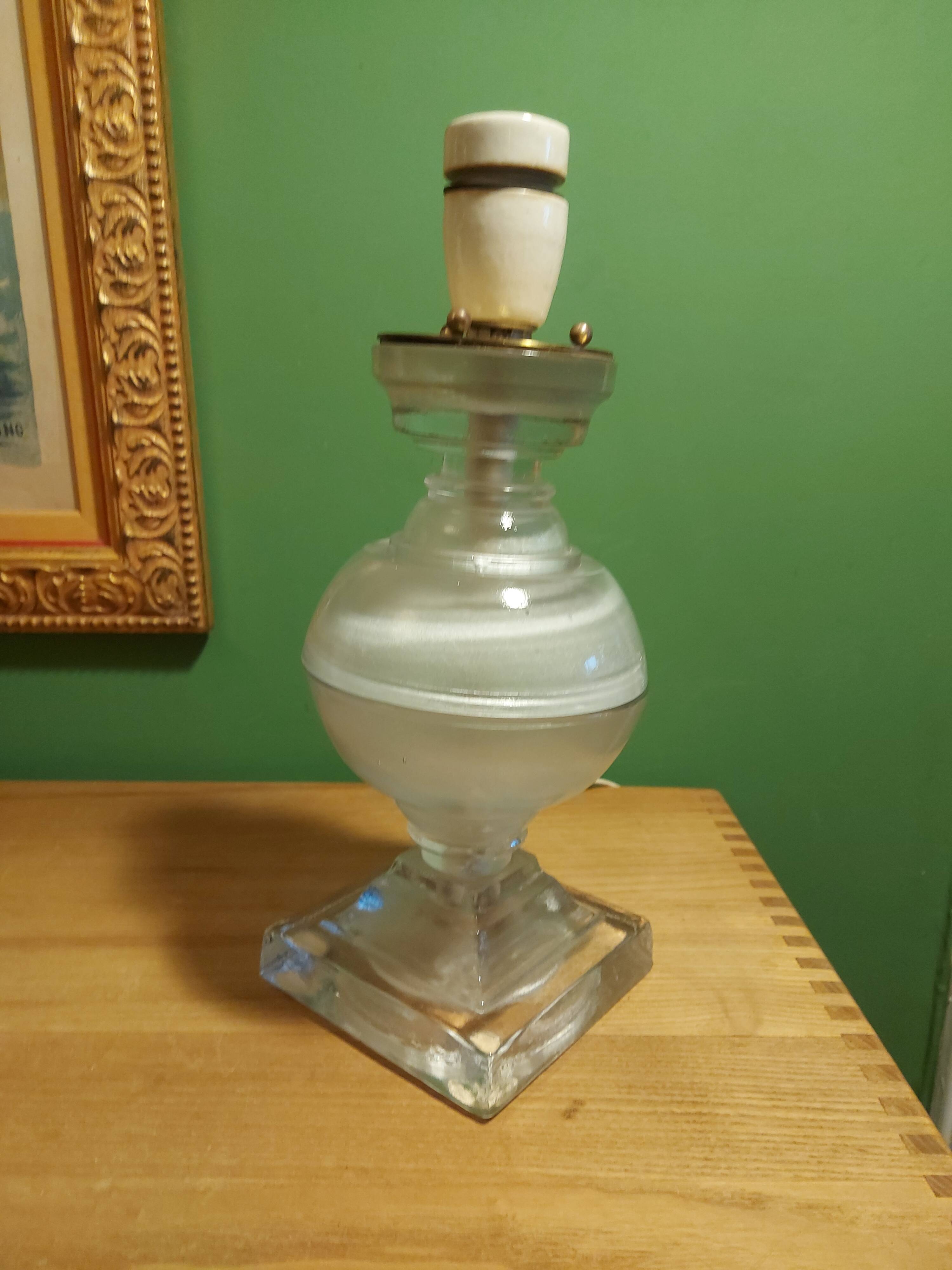 Lamp bases in blown glass, molded, Medici, baluster