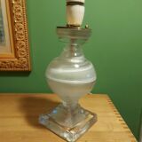 Pieds de lampe style Médicis balustre en verre souffé  et moulé