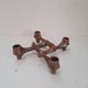 Brutalist bronze candlestick