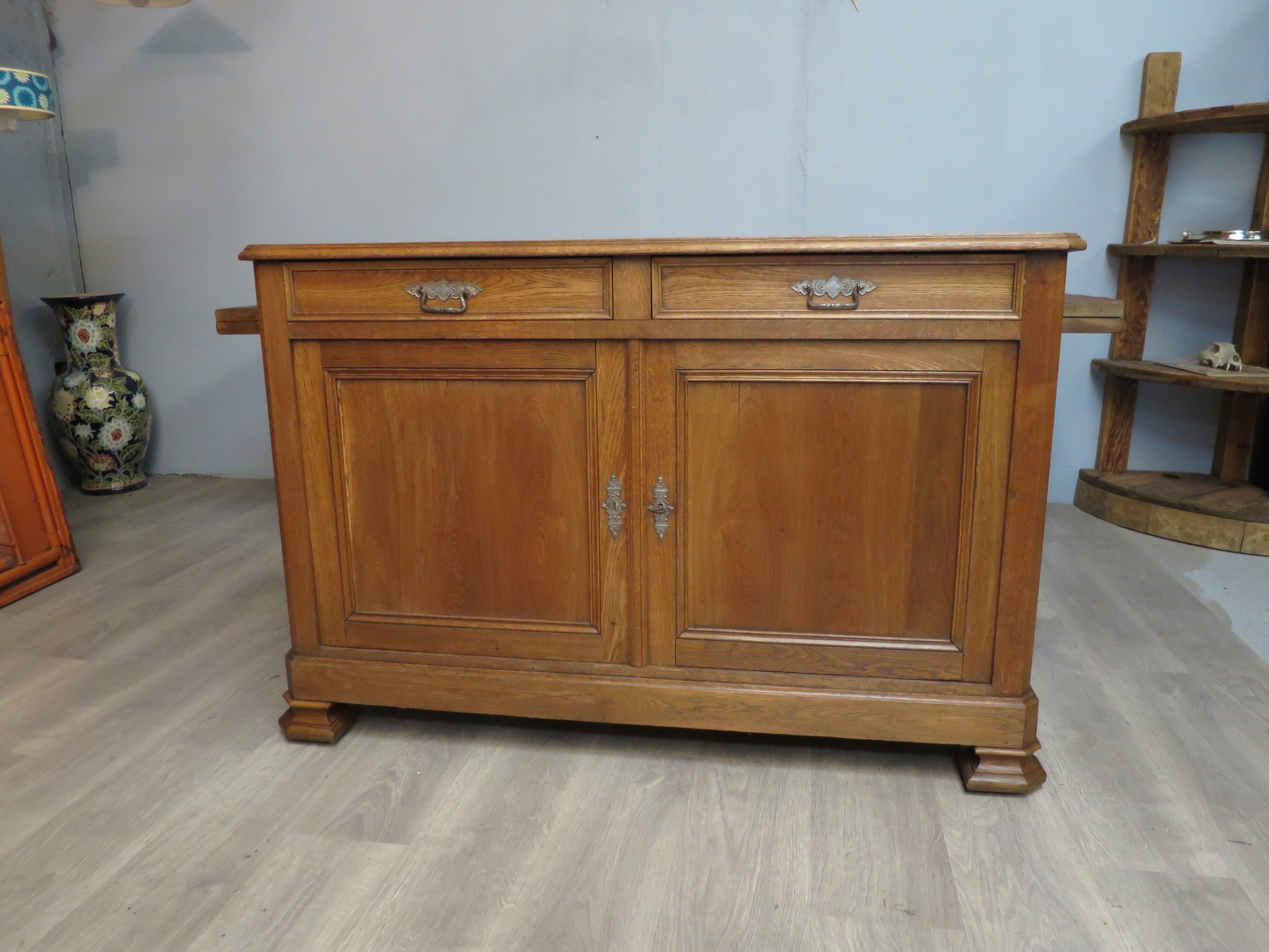 Vintage solid oak buffet