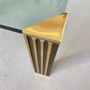 Vintage 1970s Peter Ghyzcy Brass Coffee Table