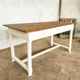 Old white farmhouse table