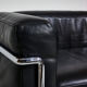 Fauteuil en cuir LC3 de Le Corbusier pour Cassina