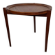 Round teak coffee table – Mid-century modern design, 1960s, Scandinavian elegance