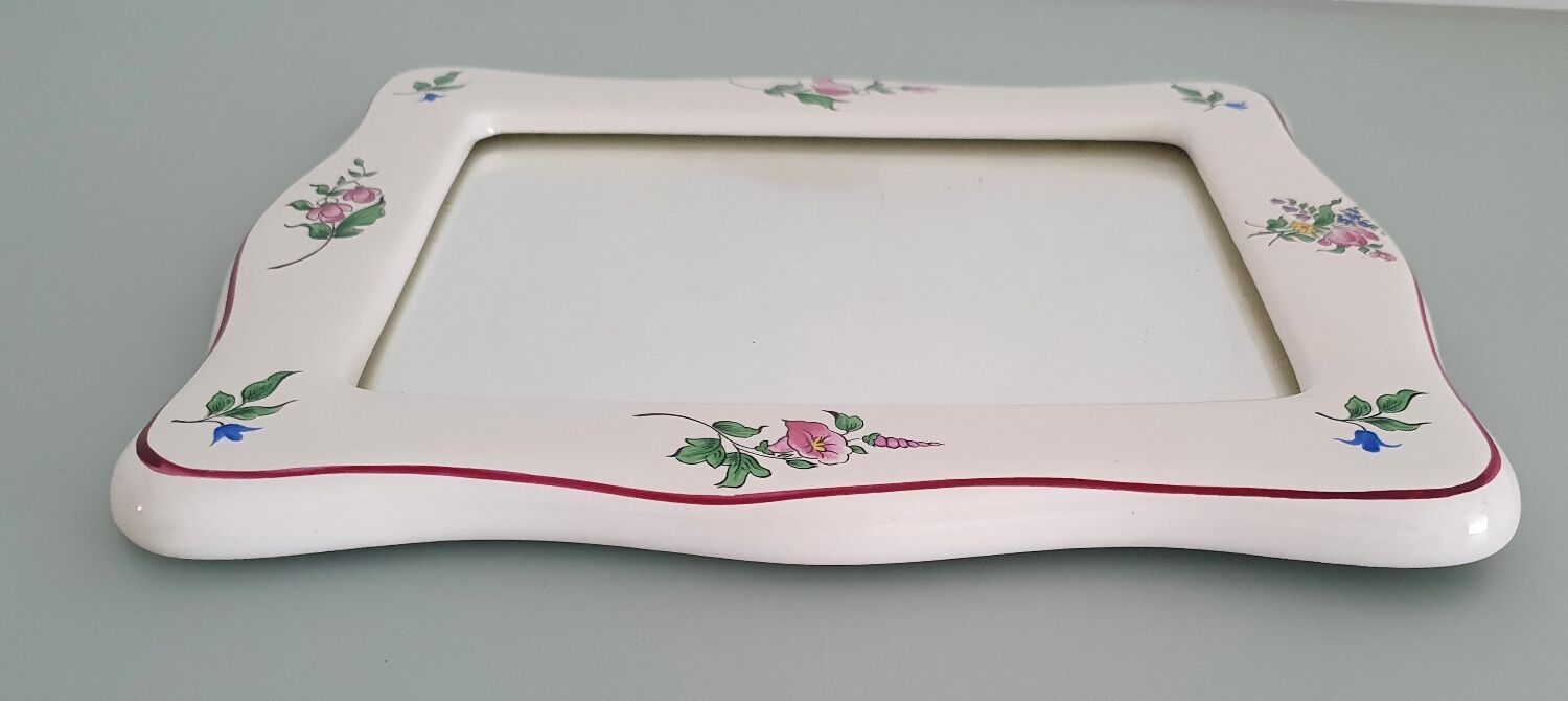 Lunéville earthenware mirror - Réverbère collection