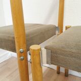 Vintage Miroslav Navratil Dining Chairs: 1970s Czechoslovakia, Gray Fabric