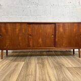 Vintage Scandinavian teak sideboard with 3 sliding doors, 1960s