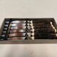 Six delicious stainless steel steak knives with bone handles, from Japan