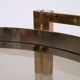Hollywood Regency round Brass and Nickel Serving trolley 1970s