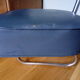 Bauhaus industrial style office chair shaped sled or sled in chrome tubular metal and skai