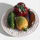 Mid-Century Handcrafted Portuguese Majolica Trompe l'Oeil Fruit Plates