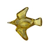 Murano, vide poche en verre jaune forme oiseau XXème